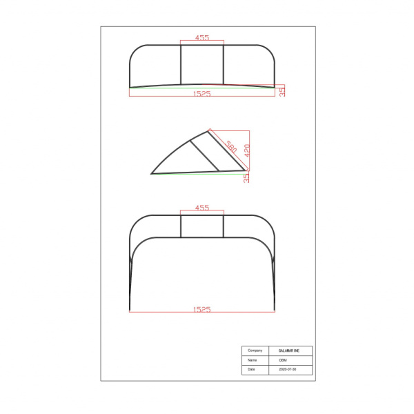 Вітрове скло Gala, матеріал акрил (OB M)