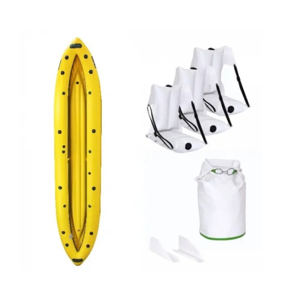 Байдарка Ладья Караван ЛБ-480К-3 комфорт жовто-зелена